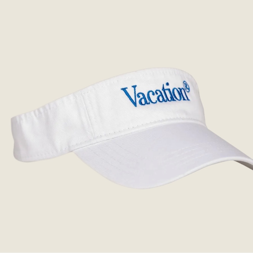 Vacation White Visor Hat